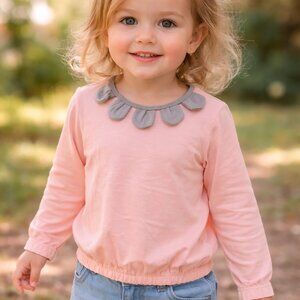 Toddler Baby Girls Casual Basic Long Sleeve Shirt Tee Sweater Solid Blouse 24M